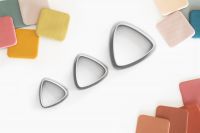 Polymer Cutter Dreieck gebogen | Polymerschmuck Ausstechform | Ausstecher | Polymer Schneider | Form Polymerschmuck | Ausschneider | 45 25mm