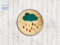 Motiv-Cabochons 1019-4 Einzelset  14mm (1 Paar)