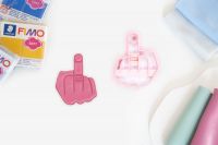 Polymer Cutter Mittelfinger | Schneider Trimmer | PLA Schneider | Ausstecher | Ausstechform | Polymer Werkzeug | Ton Werkzeug | 145 