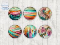 Motiv-Cabochons 1925 Abstrakt | Boho 10mm (12 Stk)