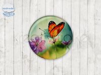 Motiv-Cabochons 1933-3 Blueten | Fruehling | Schmetterling 