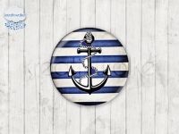 Motiv-Cabochons 937-3 Einzelset | Maritim Matrosin Anker Segelboot 12mm (10 Stück)