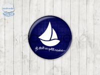 Motiv-Cabochons 937-6 Einzelset | Maritim Matrosin Anker Segelboot 