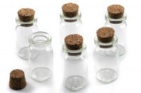 Glasfläschchen verschiedene Größen, 10 Stk  35x16mm