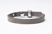 Cuoio Wickelarmband concrete grey, Echt-Leder, 23cm lang 