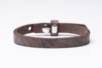 Cuoio Wickelarmband graphite brown, Echt-Leder, 23cm lang 