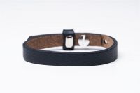 Cuoio Wickelarmband Kinder midnight blue, Echt-Leder, 21cm lang 