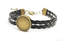 Armband mit Schiebeperle in bronze  10 Stück