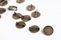 Broschen für 18mm-Cabochons antikbronze 
