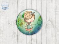 Motiv-Cabochons 046-1 Einzelset  8mm (1 Paar)