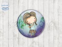 Motiv-Cabochons 046-3 Einzelset  8mm (1 Paar)