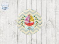 Motiv-Cabochons 065-1 Einzelset  8mm (1 Paar)