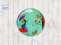 Motiv-Cabochons 071-3 Einzelset  18mm (1 Paar)