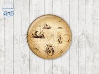 Motiv-Cabochons 136-3 Einzelset  10mm (1 Paar)