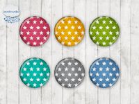 Motiv-Cabochons 001 Sterne 10mm (12 Stk)