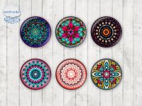 Motiv-Cabochons 010 Mandala 12mm (12 Stk)
