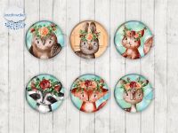 Motiv-Cabochons 1901 25mm (6 Stk)