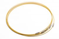 Edelstahlhalsreif 44cm verschiedene Farben  Gelb 1 Stück