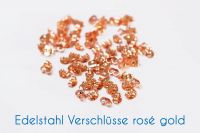 Edelstahl Ohrstecker-Verschlüsse rosé gold 10 Stück