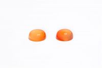 Edelsteine rund ∅ 10mm 1 Paar Carnelian orange 