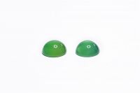 Edelsteine rund ∅ 10mm 1 Paar Green Onyx 