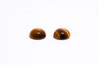 Edelsteine rund ∅ 10mm 1 Paar Tiger Eye 