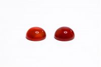 Edelsteine rund ∅ 12mm 1 Paar Carnelian 