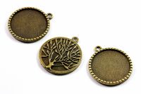Fassungen 25mm antikbronze ''Baum" (ab 0,41€/Stk) 20 Stück