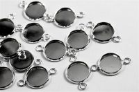 Fassungen/Verbinder silber 12mm 10 Stück