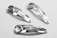Clip-Haarspangen für 12mm-Cabochons silber 20 Stück