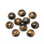Edelsteine rund ∅ 12mm 1 Paar Tiger Eye 