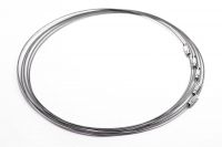 Edelstahlhalsreif 44cm verschiedene Farben  Silber 1 Stück
