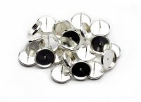 Ohrstecker für 10mm-Cabochons silber  10 Stück