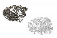 Quetschperlen 2mm bronze/silber 100 Stk 