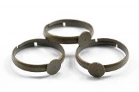 Ringrohling mit Klebepad silber/bronze 8mm 5 Stk Bronze