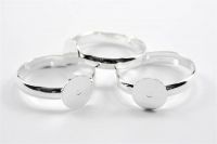 Ringrohling mit Klebepad silber/bronze 8mm 5 Stk 