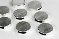 Schiebeperlen Fassungen 18mm, silber  10 Stück