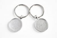 Schlüsselanhänger mit 20mm-Fassung silber 3 Stück