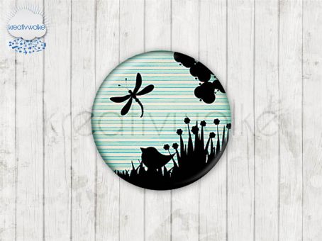 Motiv-Cabochons 1228-2 Einzelset  10mm (1 Paar)