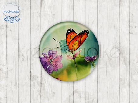 Motiv-Cabochons 1933-3 Blueten | Fruehling | Schmetterling 