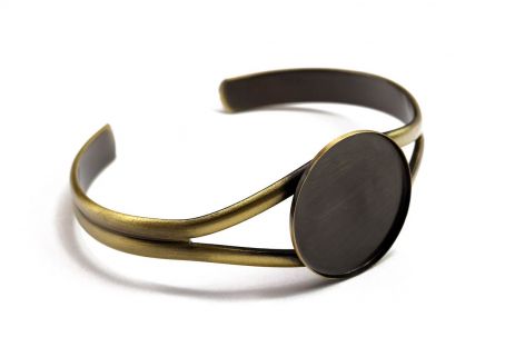 Armreif mit 25mm-Fassung, bronze 2 Stück