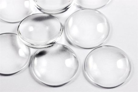 Cabochons klar 25mm 100 Stück