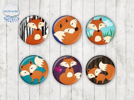 Motiv-Cabochons 007 Fuchs 20mm (6 Stk)