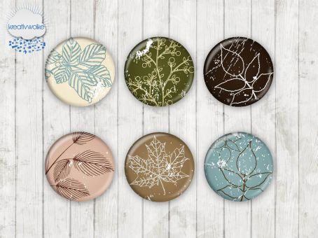 Motiv-Cabochons 009 Blüten | Blätter | Vintage 