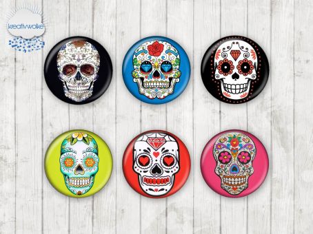 Motiv-Cabochons 1021 Totenkopf 25mm (6 Stk)