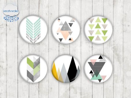 Motiv-Cabochons 1111 25mm (6 Stk)
