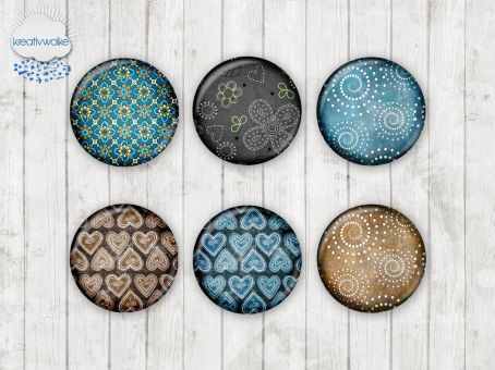 Motiv-Cabochons 1234 10mm (12 Stk)