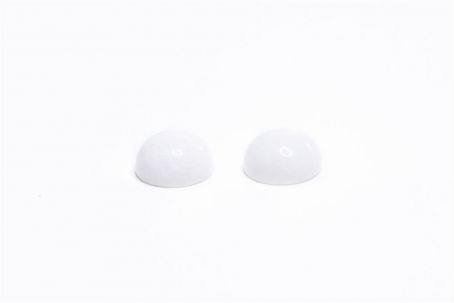 Edelsteine rund ∅ 10mm 1 Paar White Jade 