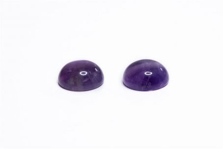 Edelsteine rund ∅ 12mm 1 Paar Amethyst violet 