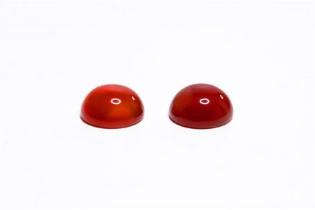 Edelsteine rund ∅ 12mm 1 Paar Carnelian 